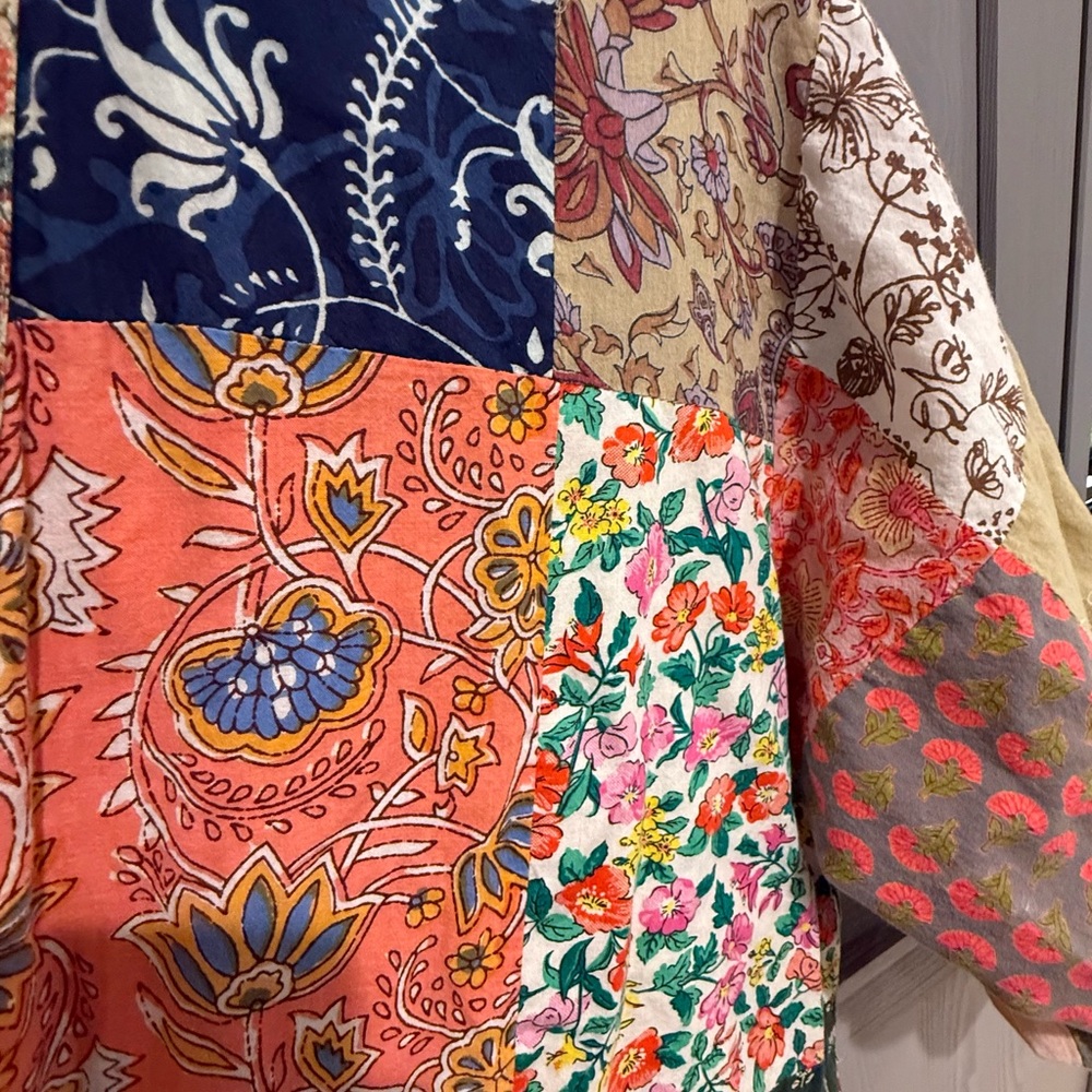 Repurposed Cotton Sari Robe - Picture 11 of 12